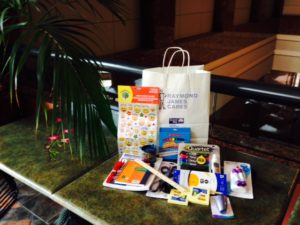 School supplies seen here were given to every teacher at Downtown Elementary.