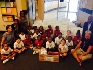In a recent partnership project with United Way, Raymond James volunteers assembled school supplies kits for students and teachers at Downtown Elementary