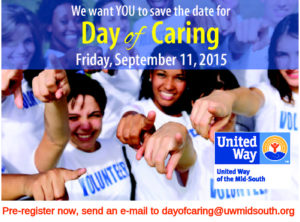 Save The Date: Day of Caring Sept. 11, 2015