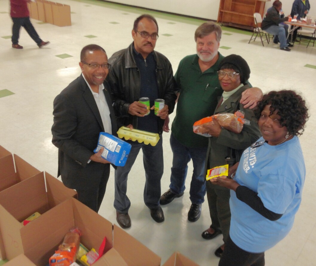 Organized Labor and United Way holiday food distribution